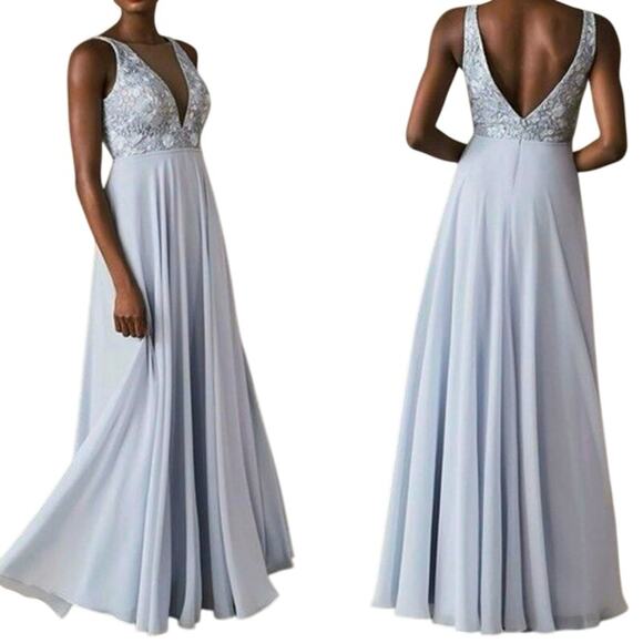 Jenny Yoo Dresses & Skirts - JENNY YOO x Anthropologie BHLDN Kinsley Dress Whisper Blue Gown Formal - 12 NWT